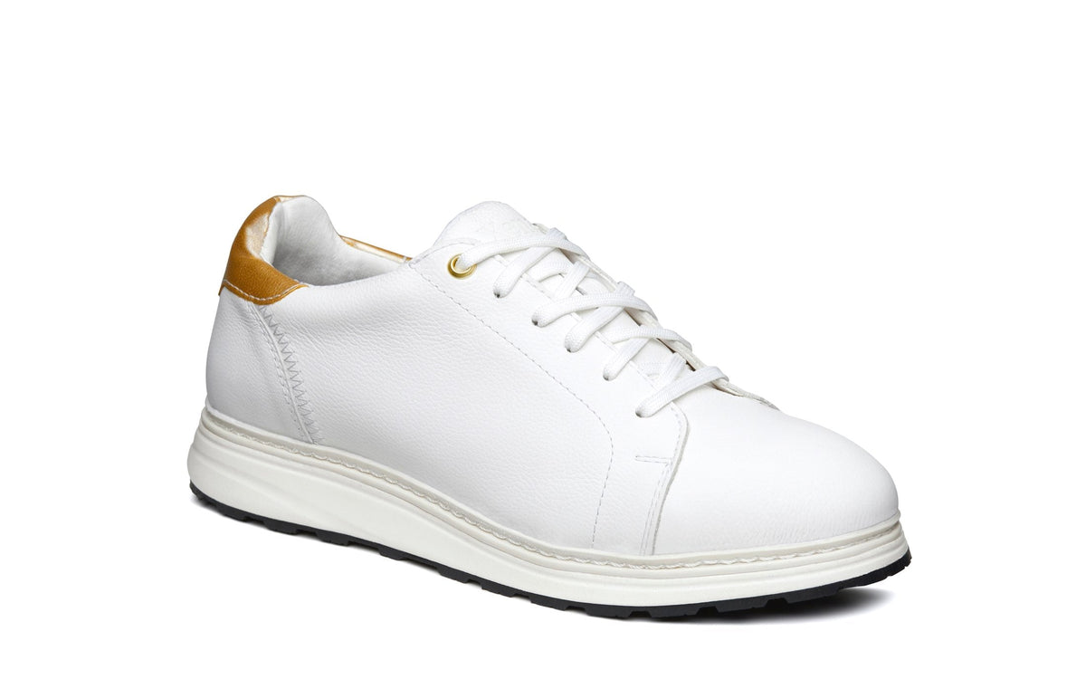 Xena Rogue women’s leather work shoes in White Gold