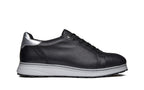 Xena Rogue women’s leather work shoes in Black Pearl — side profile