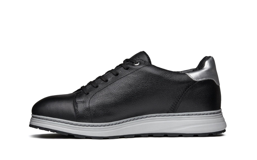 Xena Rogue women’s leather work shoes in Black Pearl