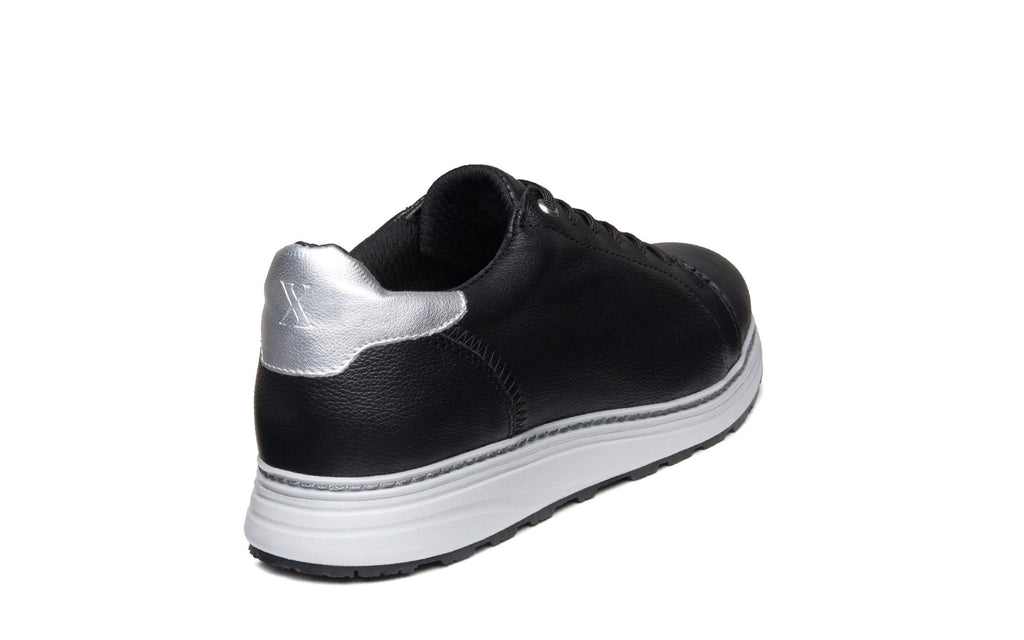 Xena Rogue women’s leather work shoes in Black Pearl