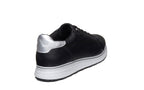 Xena Rogue women’s leather work shoes in Black Pearl