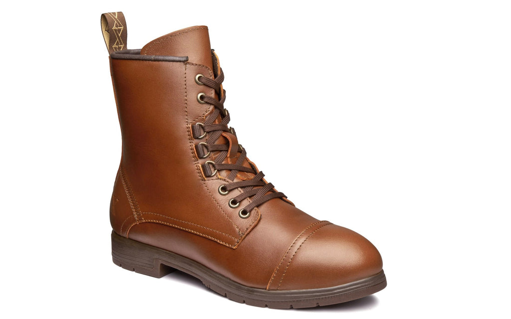 Xena Spice women’s steel toe lace-up work boots in Mystic Dune