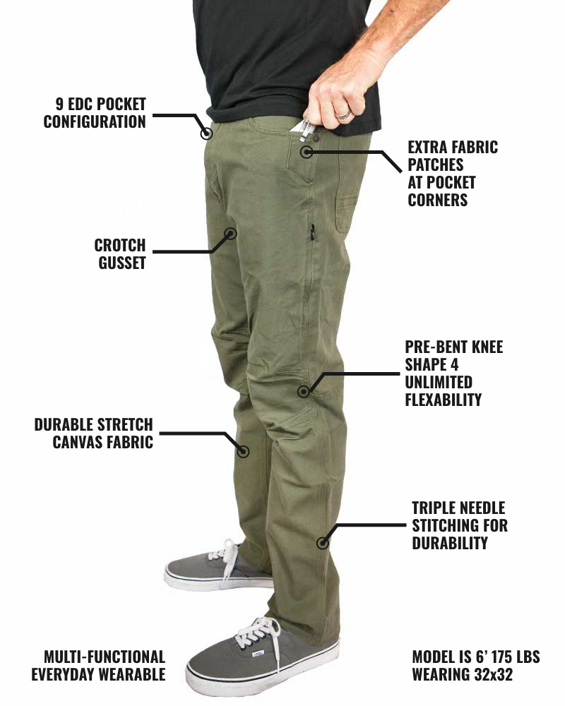 Off The Grid Trailblazer Standard Fit Work Pants – Dark Olive