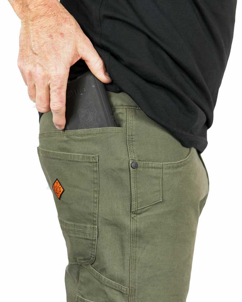 Off The Grid Trailblazer Standard Fit Work Pants – Dark Olive
