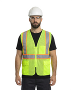 Kiwi Class 2 Contrast-Trim Hi-Vis Safety Vest