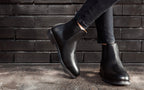 Xena Valence women’s steel toe Chelsea work boots in Vegan Black