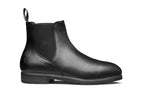 Xena Valence women’s steel toe Chelsea work boots in Vegan Black — side profile
