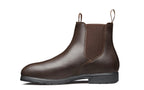 Xena Valence women’s steel toe Chelsea work boots in Chestnut Brown