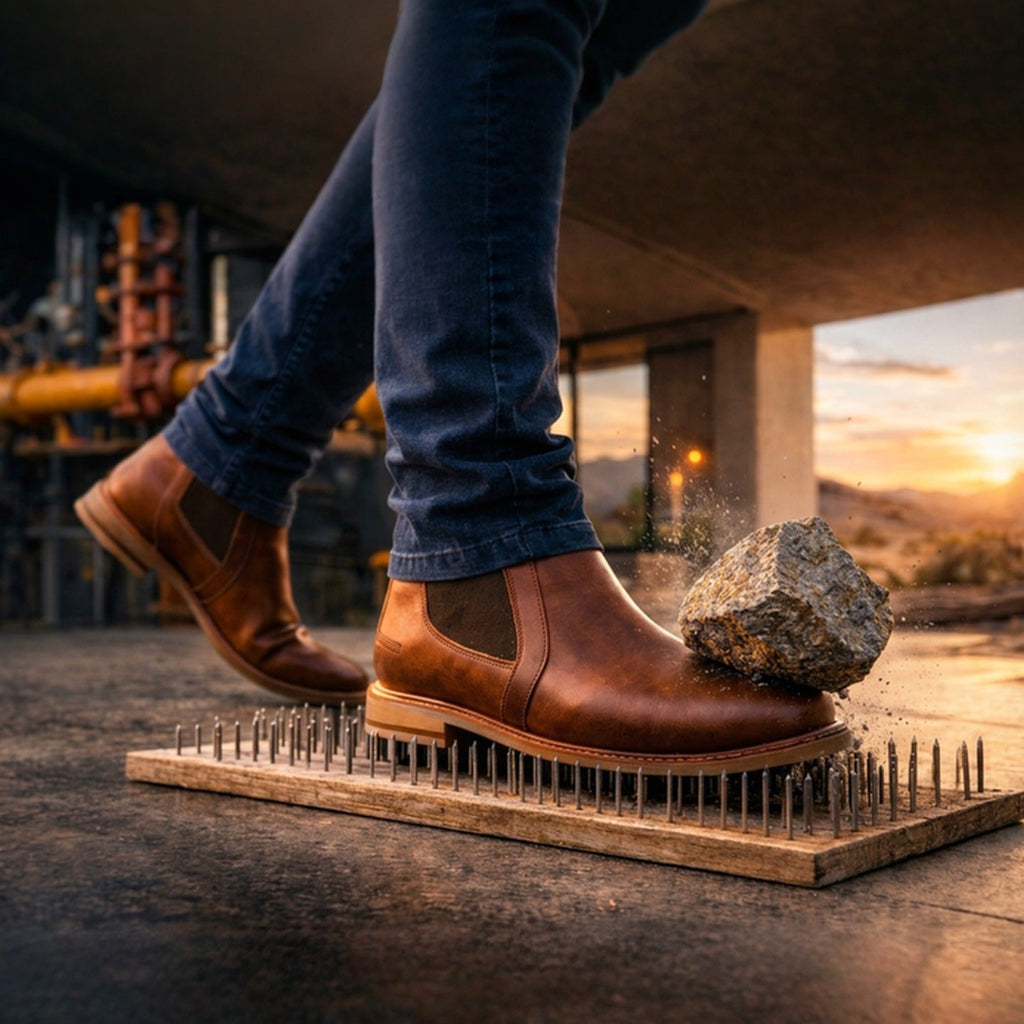 Proxon Wallace Steel Toe Chelsea Work Boot – Amber