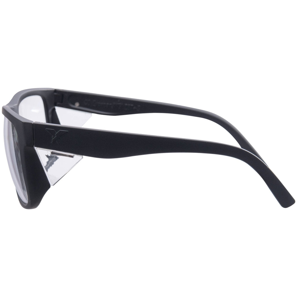 CO Eyewear A Phase Z87+ Clear Safety Glasses - Matte Black