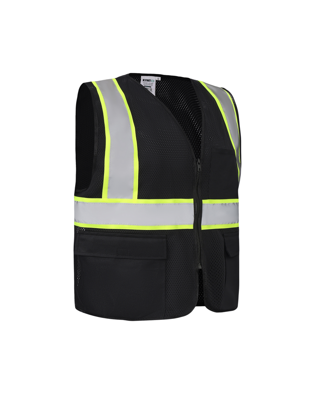Kiwi Black Reflective Safety Vest