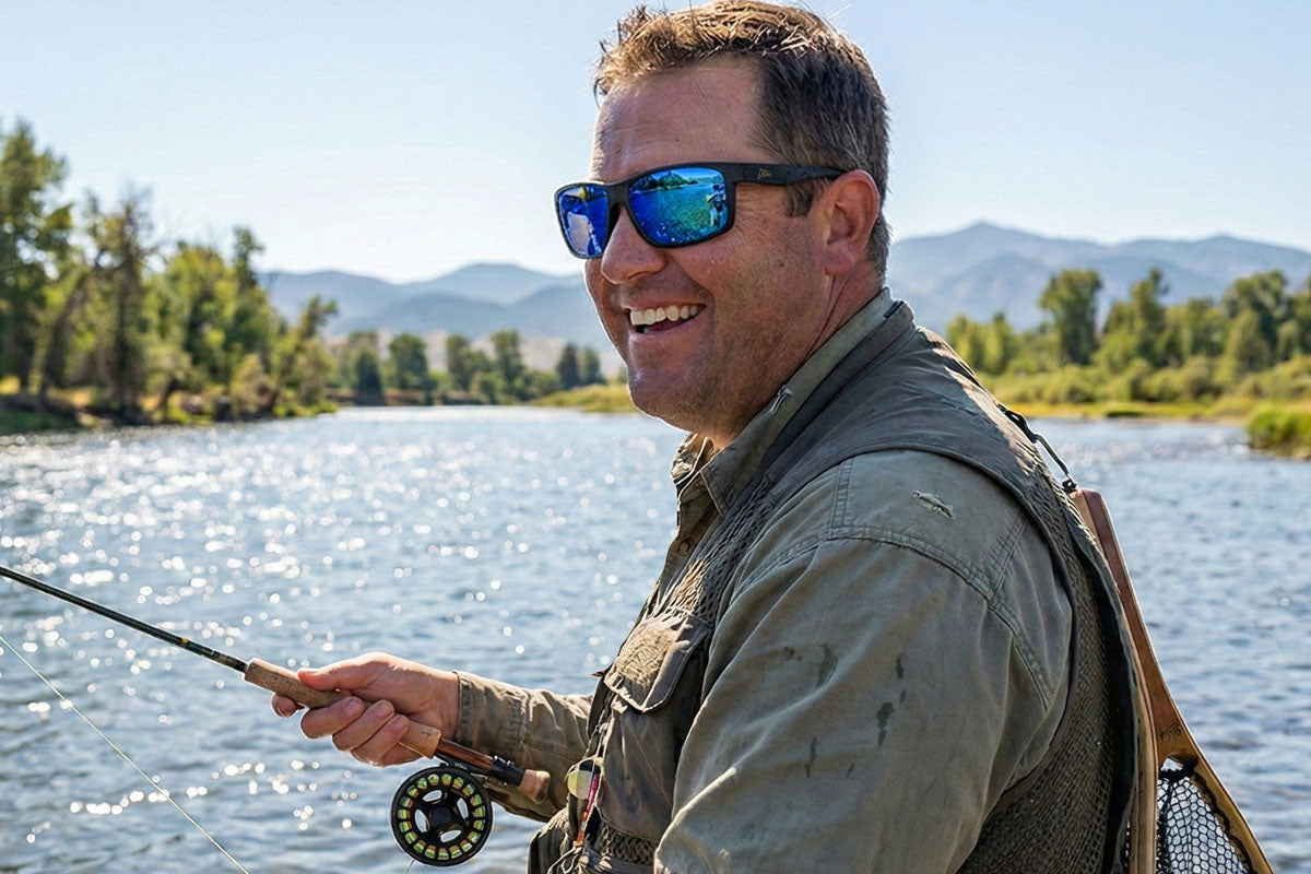 Detour Breach XL Deep Blue Polarized ANSI Z87+ Safety Sunglasses