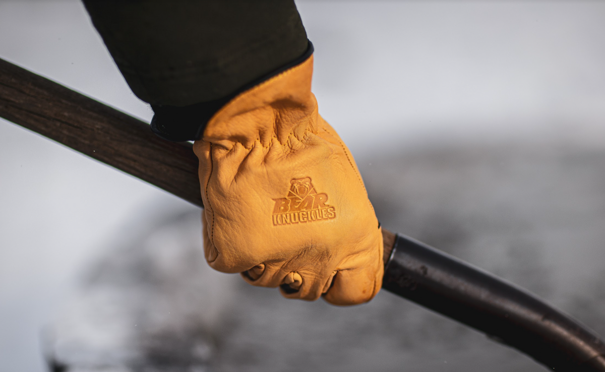 Bear Knuckles High Noon Fleece-Lined Water-Resistant Buffalo Gloves - D373
