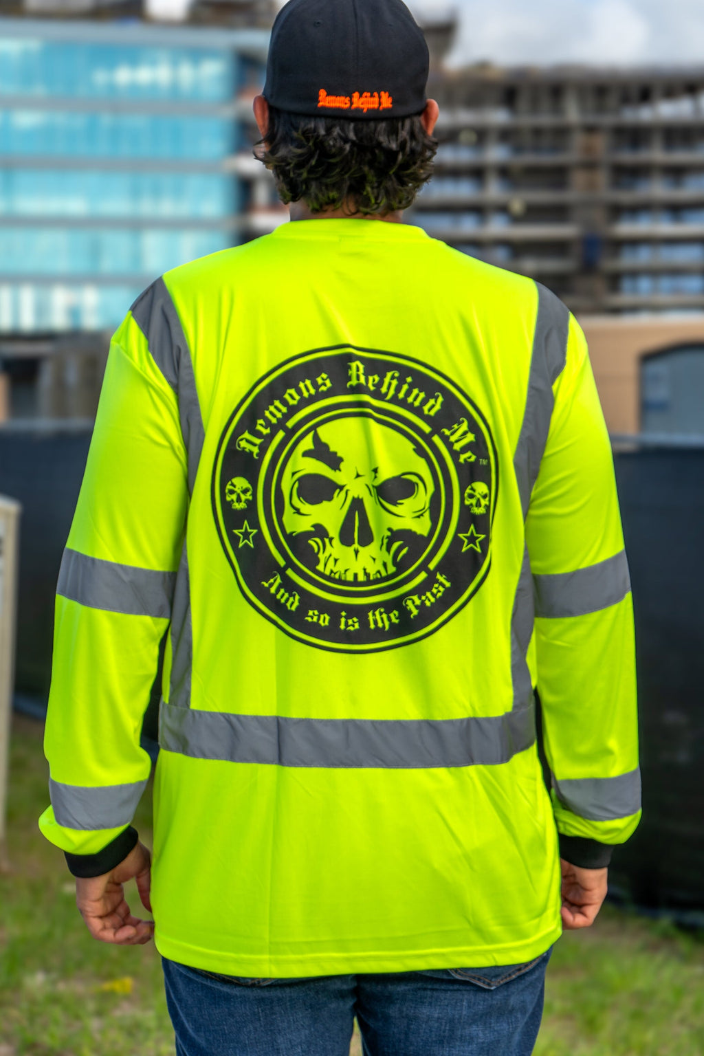 Demons Behind Me Class 3 Hi-Vis Long Sleeve Performance T-Shirt