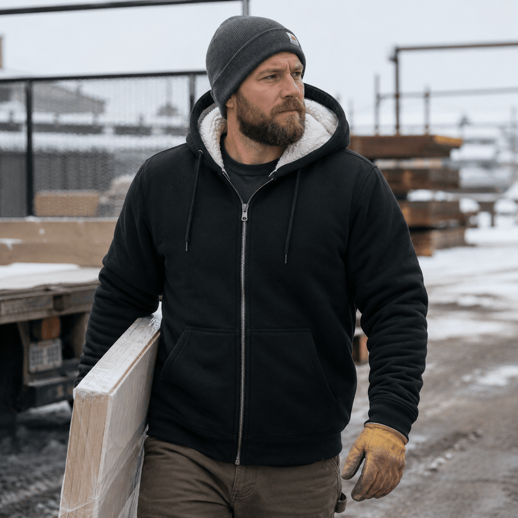 CornerStone® CS625 Heavyweight Sherpa-Lined Hooded Fleece Jacket - MEM Supply Co.