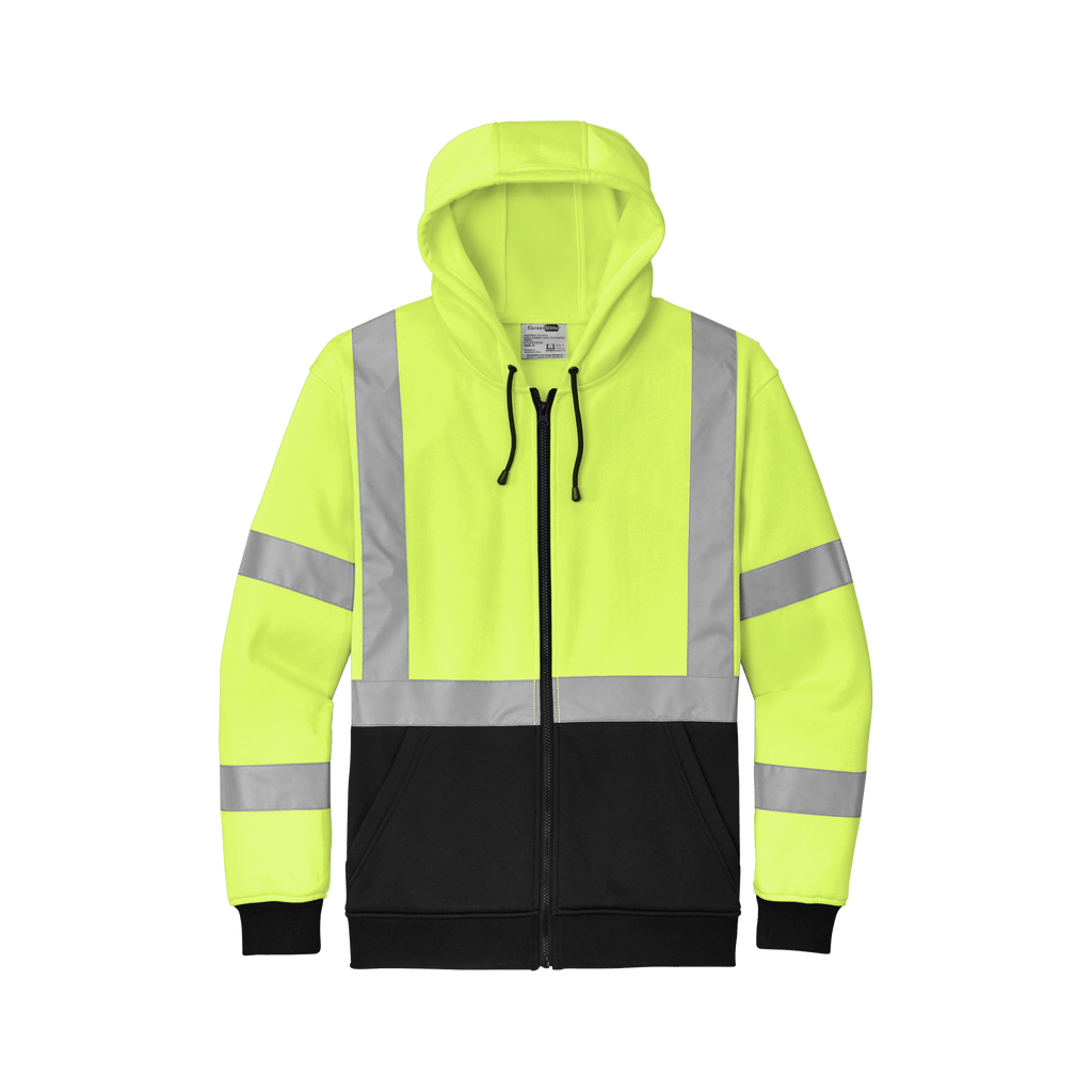 CornerStone® CSF300 ANSI 107 Class 3 Heavy-Duty Fleece Full-Zip Hoodie - MEM Supply Co.