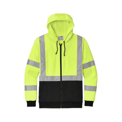 CornerStone® CSF300 ANSI 107 Class 3 Heavy-Duty Fleece Full-Zip Hoodie - MEM Supply Co.