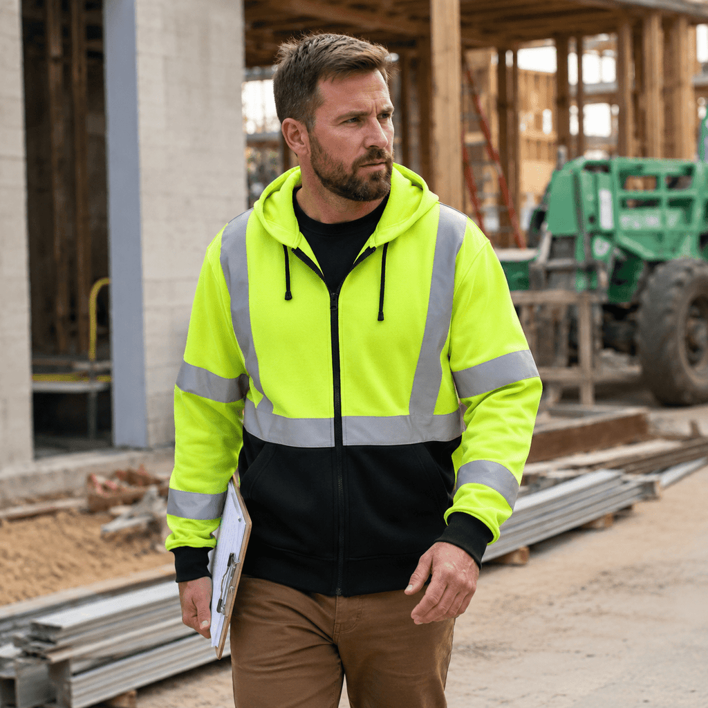 CornerStone® CSF300 ANSI 107 Class 3 Heavy-Duty Fleece Full-Zip Hoodie - MEM Supply Co.