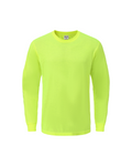 Ideal Club Cotton-Feel Neon Long Sleeve Hi-Vis Work Shirt