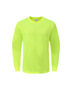 Ideal Club Cotton-Feel Neon Long Sleeve Hi-Vis Work Shirt