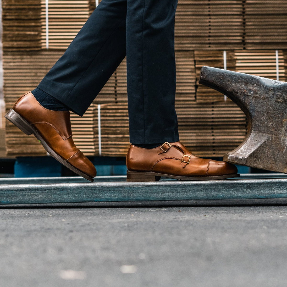 Proxon Dante Steel Toe Monk Strap Work Shoe – Amber