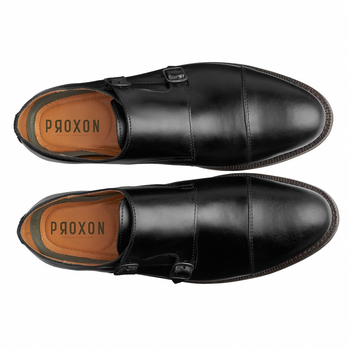 Proxon Dante Steel Toe Monk Strap Work Shoe – Black