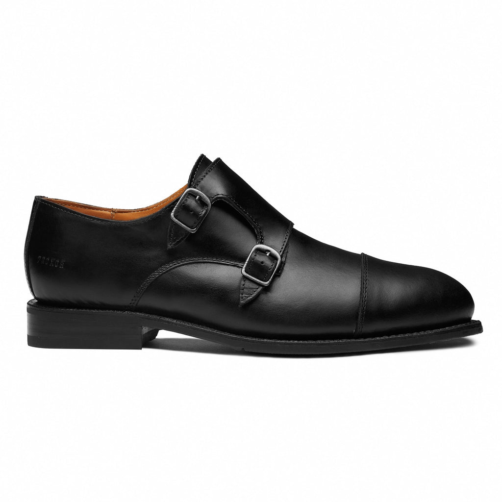 Proxon Dante Steel Toe Monk Strap Work Shoe – Black