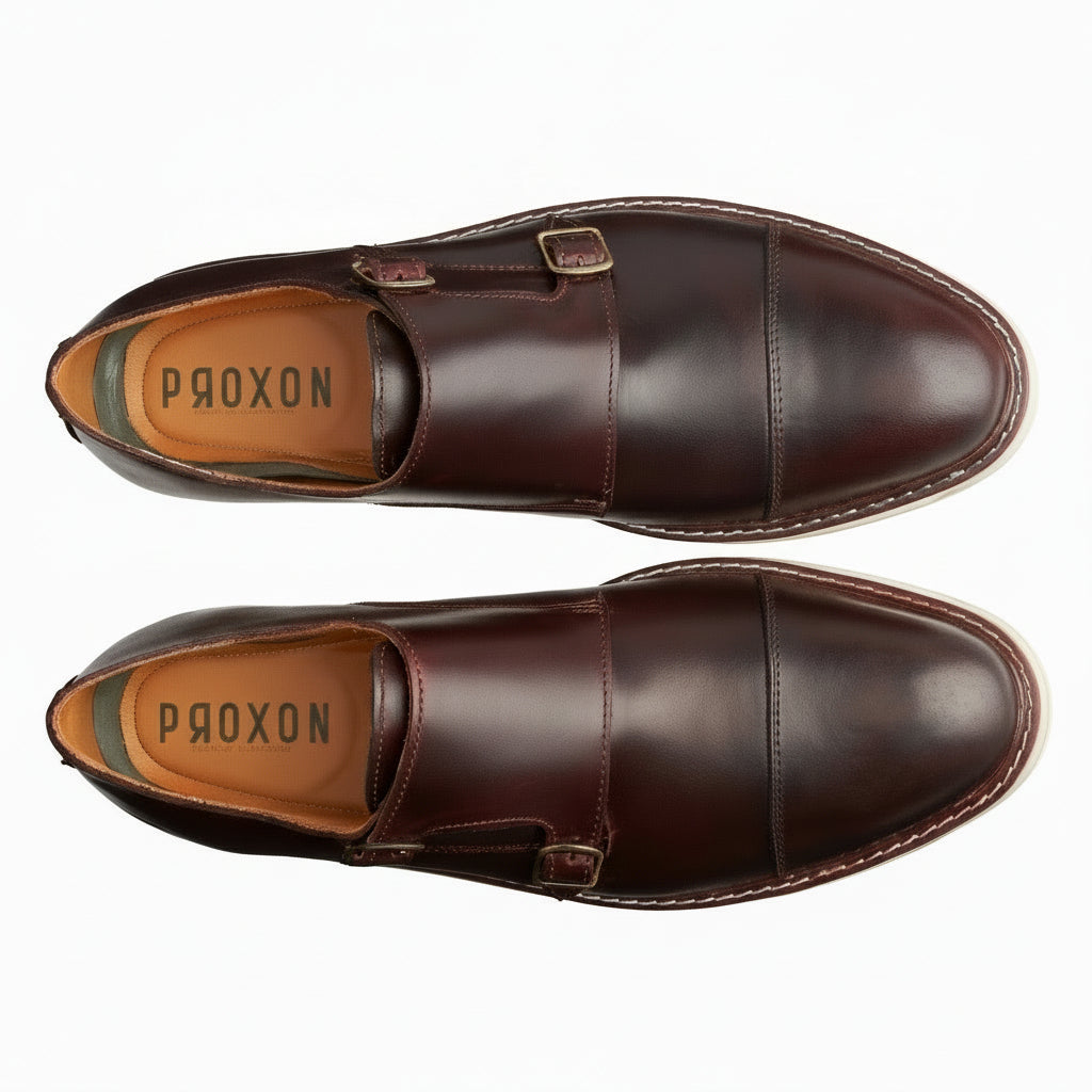 Proxon Dante Steel Toe Monk Strap Work Shoe – Brown