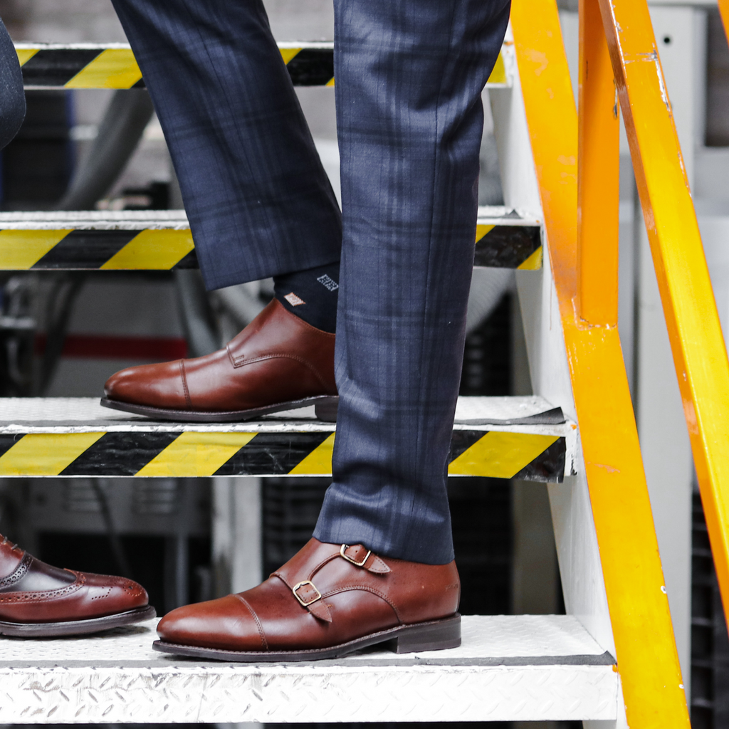 Proxon Dante Steel Toe Monk Strap Work Shoe – Amber