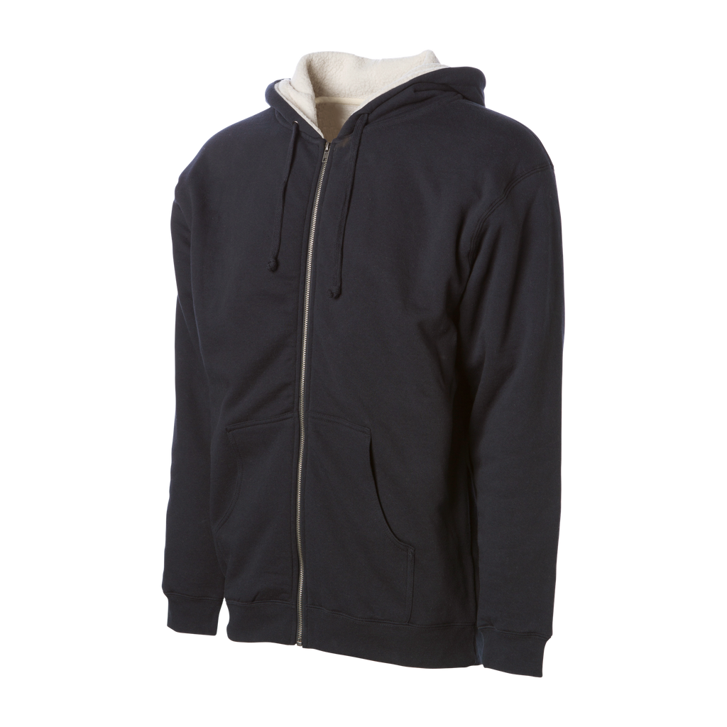 Independent Trading Co. Heavyweight Sherpa-Lined Full-Zip Hoodie