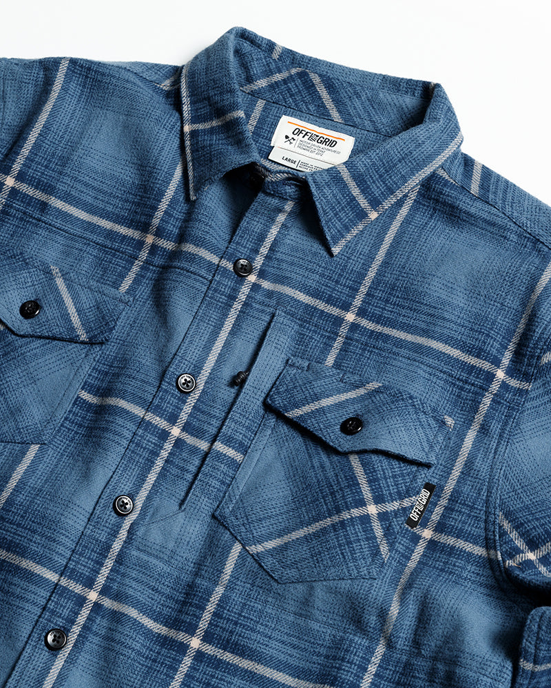 Off The Grid Destroyer Utility Flannel – Pale Blue