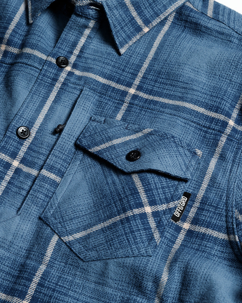 Off The Grid Destroyer Utility Flannel – Pale Blue
