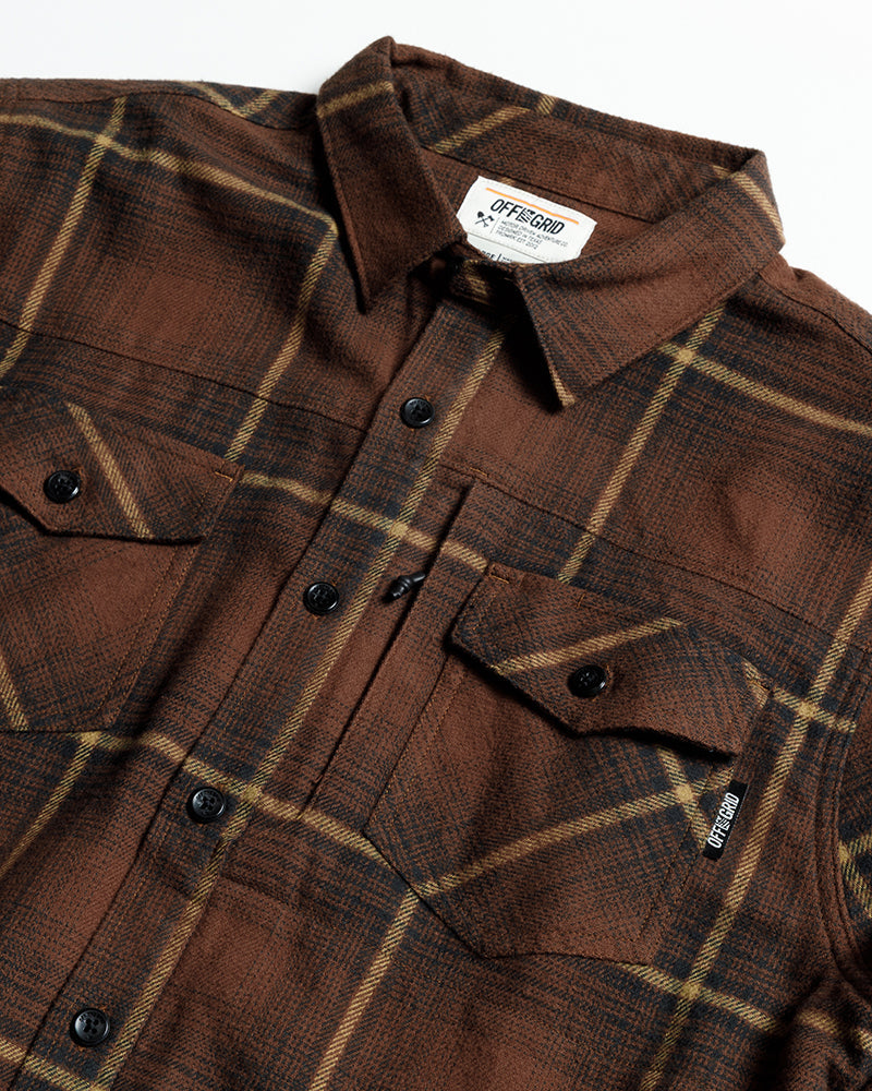 Off The Grid Destroyer Utility Flannel – Burnt Brown
