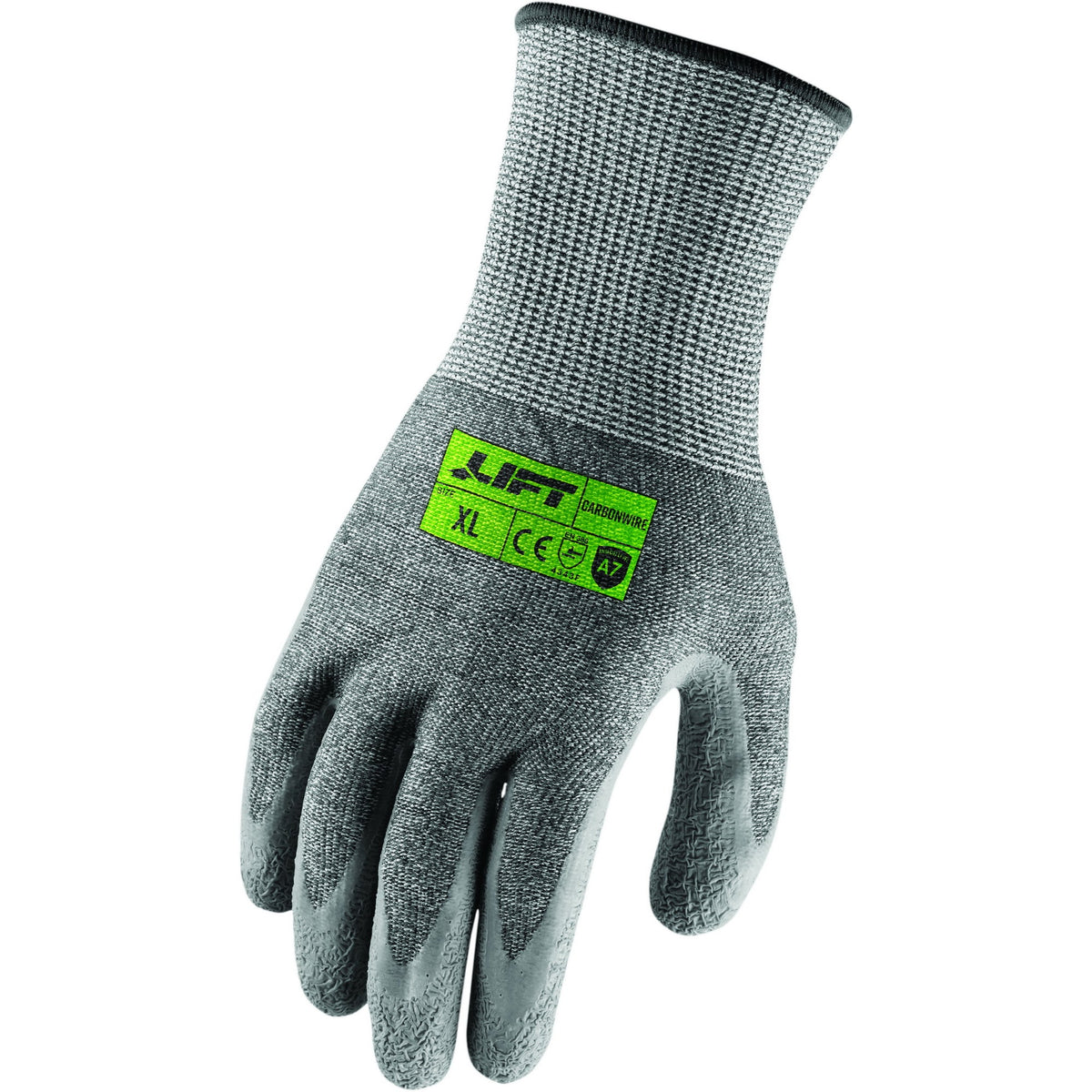 LIFT Safety CarbonWire A7 Cut-Resistant Gloves – Crinkle Latex
