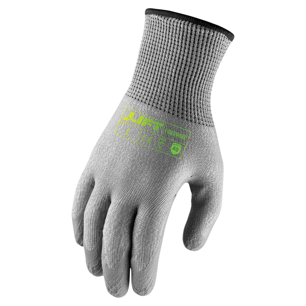 LIFT Safety FiberWire A5 Winter Cut-Resistant Gloves – Nitrile Microfoam