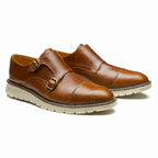 Proxon Grand Steel Toe Double Monk Strap Work Shoe – Amber