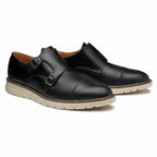 Proxon Grand Steel Toe Double Monk Strap Work Shoe – Black