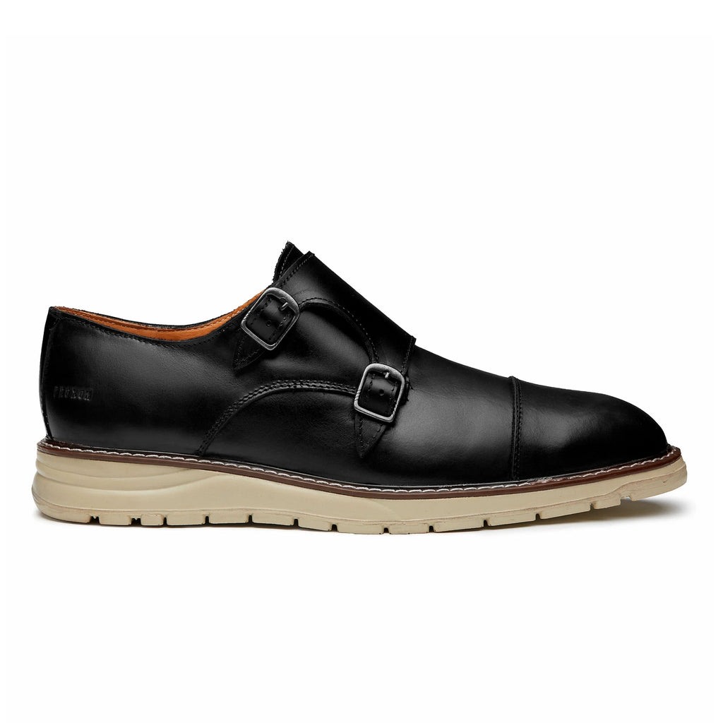Proxon Grand Steel Toe Double Monk Strap Work Shoe – Black