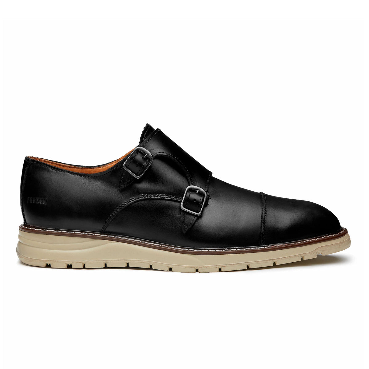 Proxon Grand Steel Toe Double Monk Strap Work Shoe – Black