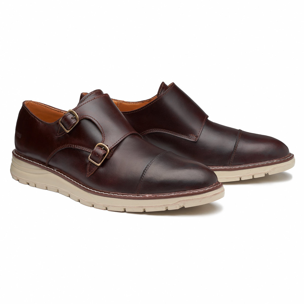 Proxon Grand Steel Toe Double Monk Strap Work Shoe – Brown