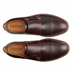 Proxon Grand Steel Toe Double Monk Strap Work Shoe – Brown