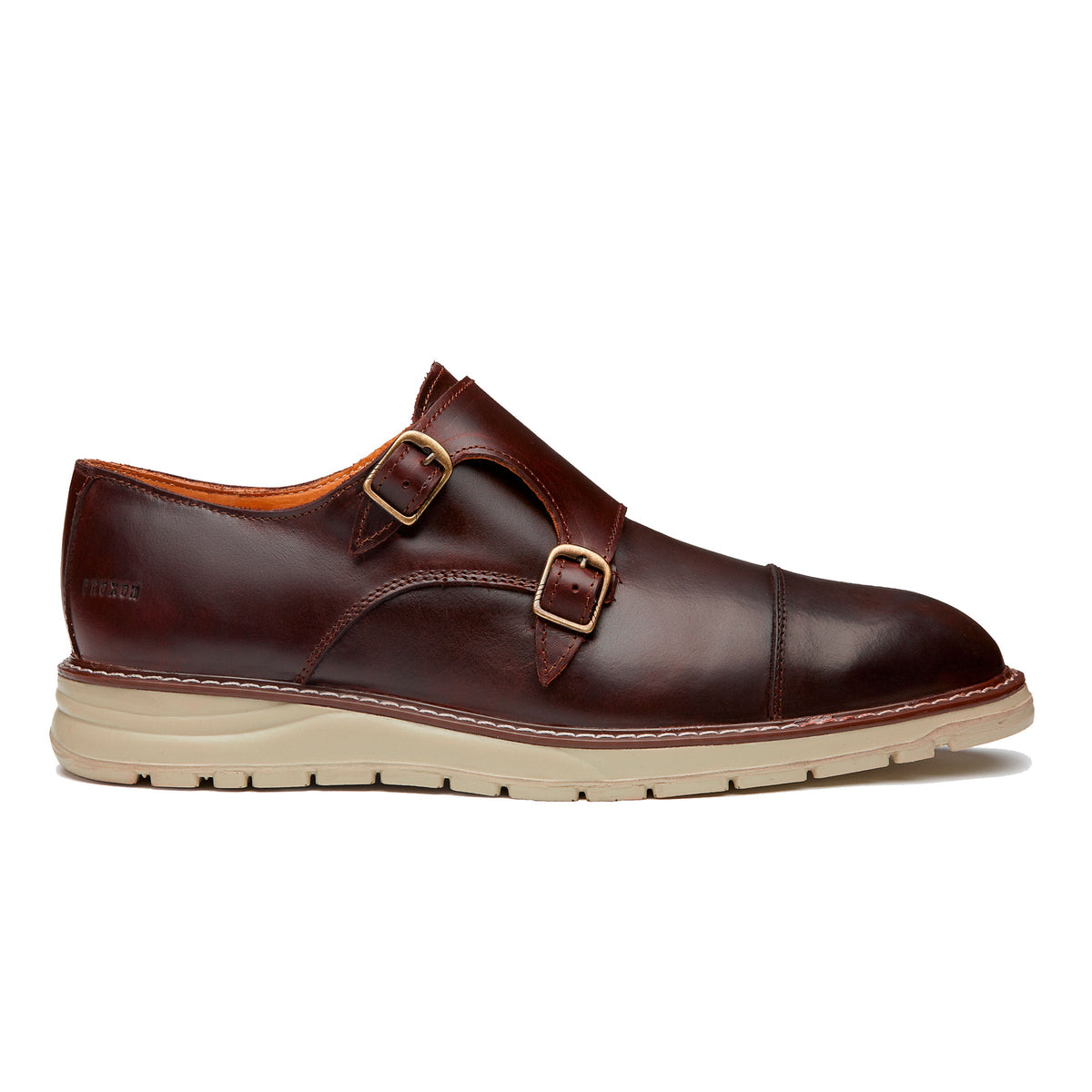 Proxon Grand Steel Toe Double Monk Strap Work Shoe – Brown