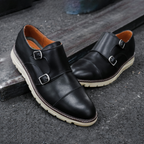 Proxon Grand Steel Toe Double Monk Strap Work Shoe – Black