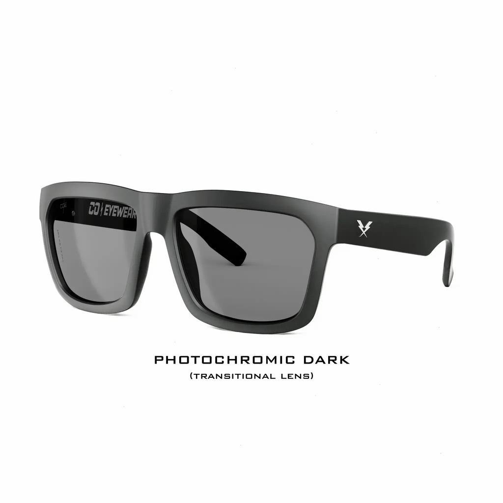 CO Eyewear Hard Money Z87 Photochromic Safety Glasses - Matte Black
