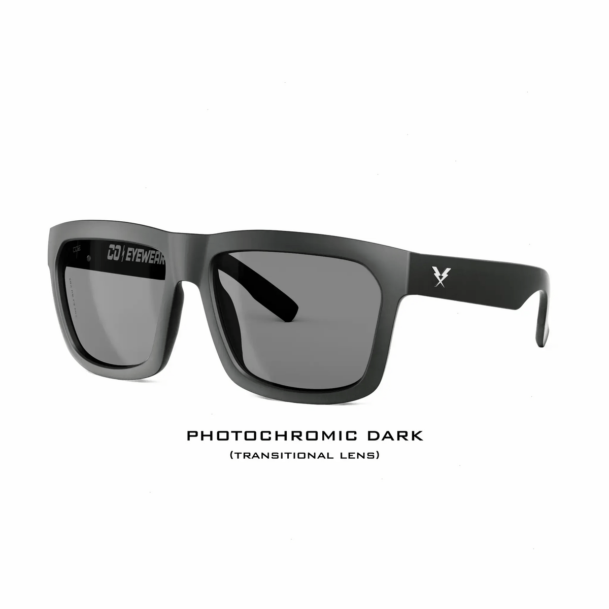 CO Eyewear Hard Money Z87 Photochromic Safety Glasses - Matte Black