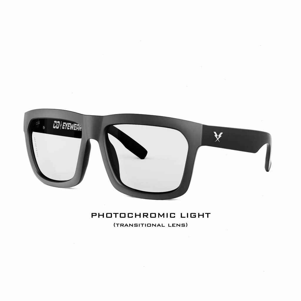 CO Eyewear Hard Money Z87 Photochromic Safety Glasses - Matte Black