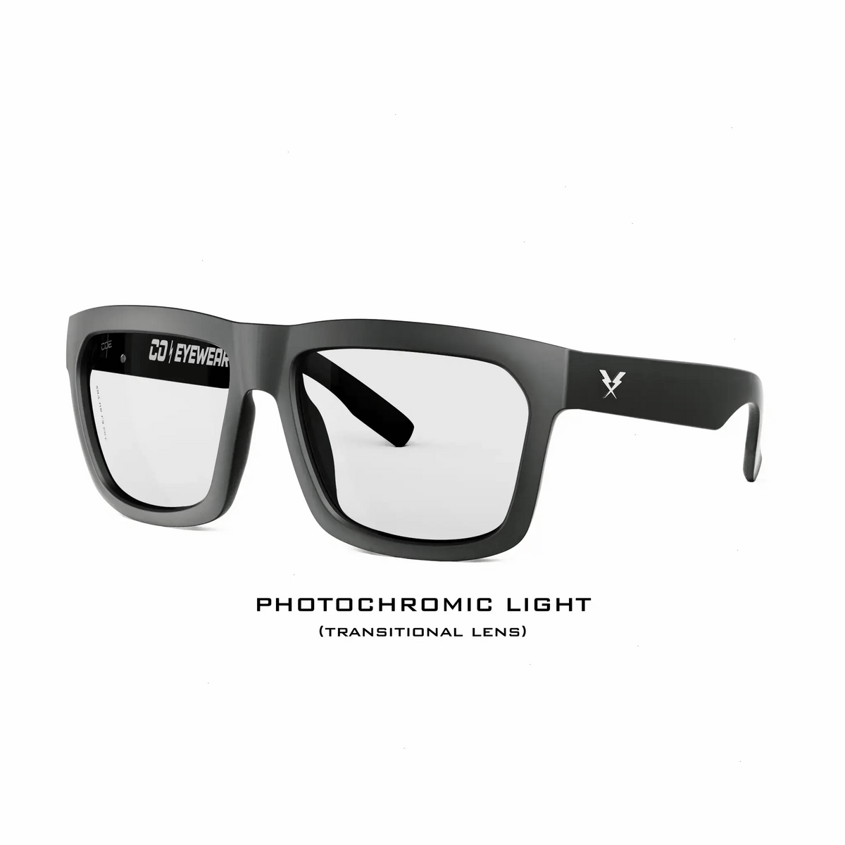 CO Eyewear Hard Money Z87 Photochromic Safety Glasses - Matte Black