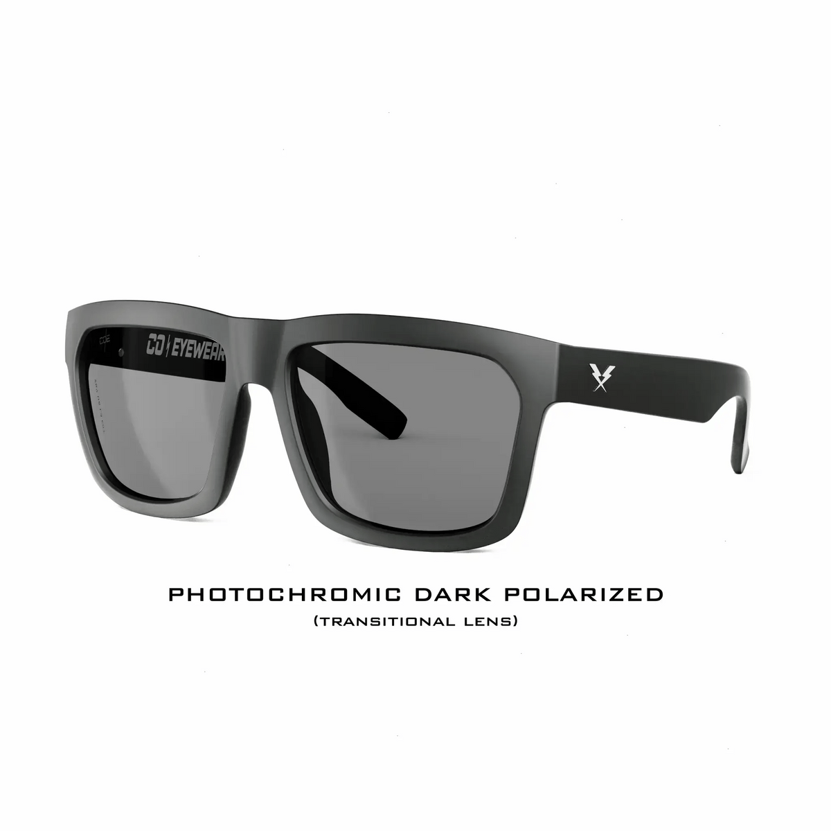CO Eyewear Hard Money Z87 Photochromic Safety Glasses - Matte Black