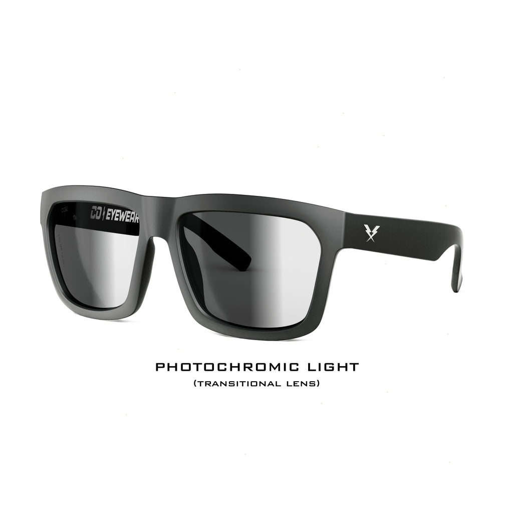 CO Eyewear Hard Money Z87 Photochromic Safety Glasses - Matte Black