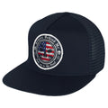 Demons Behind Me Patriotic Trucker Hat – Black